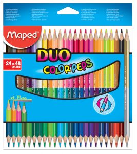 Maped crayon de couleur color'peps 20 crayons de couleur + 4 fluo