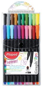 Fluo Peps Classic Pastel Glitter Highlighters x4 – Maped Helix USA