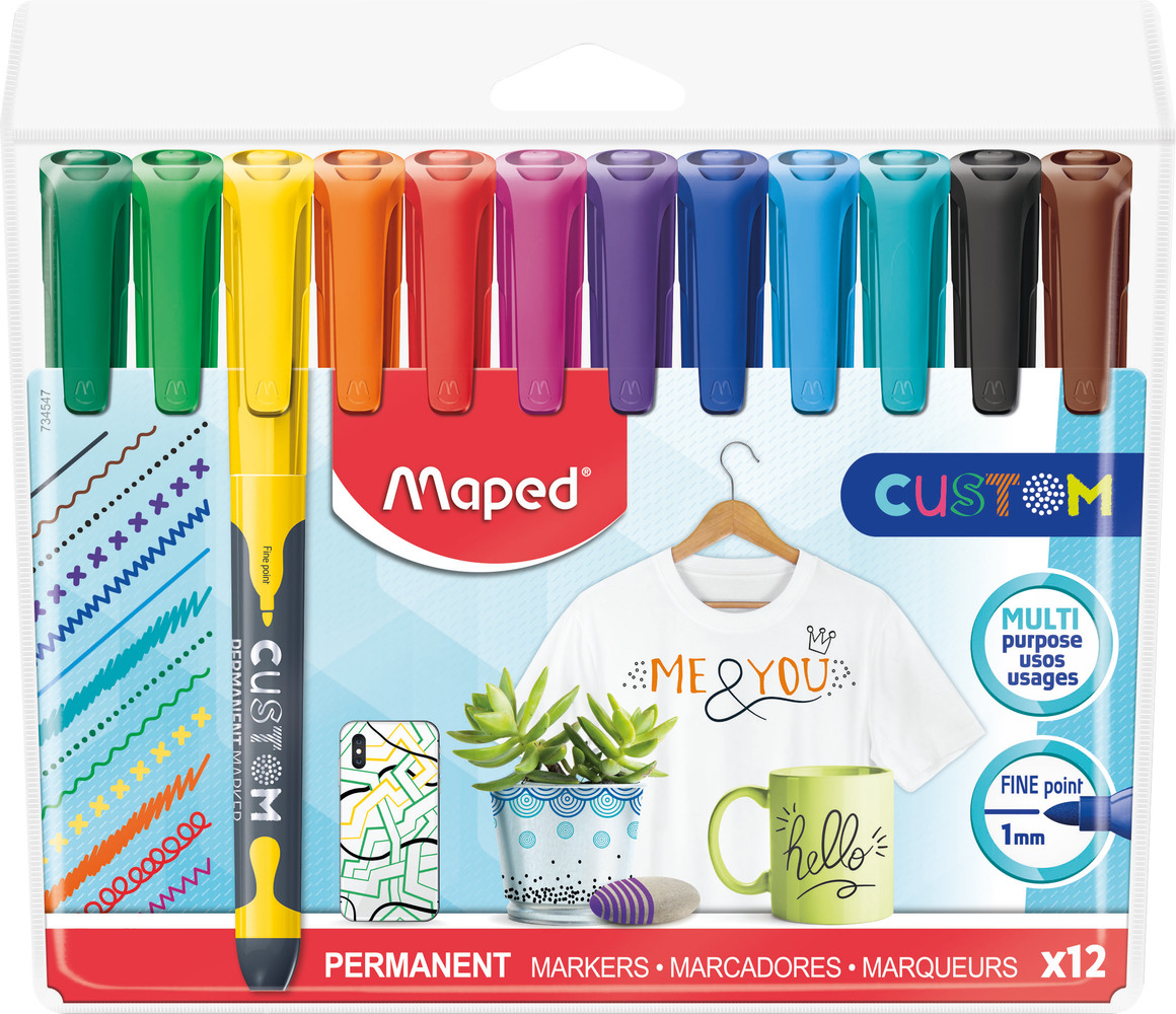Maped Felt Tip Markers & Coloured Pencils Combo Pack (27pk) 