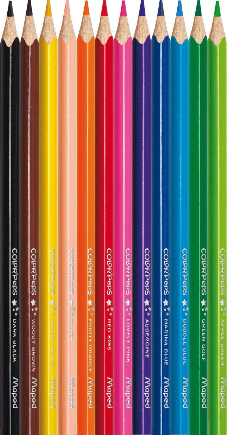 Color’Peps Triangular Colored Pencils x12 – Maped Helix USA